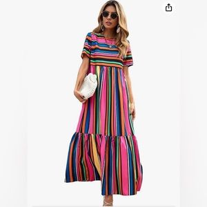 Striped maxi dress - NWOT